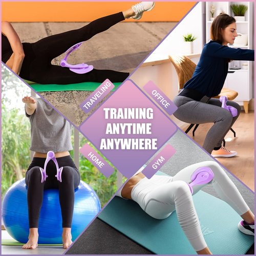 Thigh Master Thigh Exerciser for Women, Enhanced Resistance Hip and Pelvis Trainer, Inner Thigh Exercise Equipment Kegel Exercise Products for Women Home Gym(Purple)