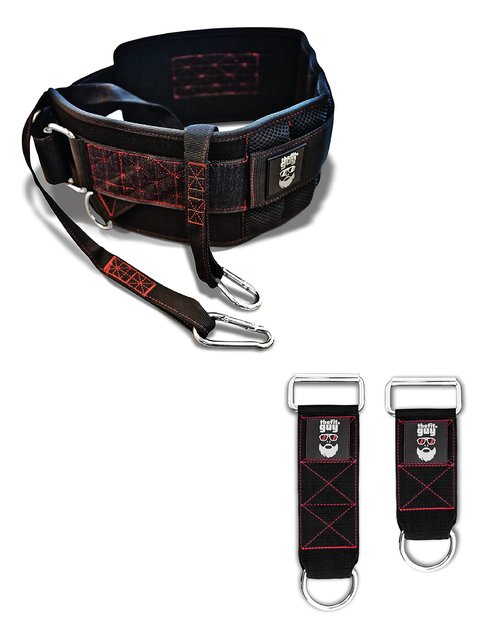 THEFITGUY Ultimate Dip Belt & Dumbbell Straps Bundle – For Loading Plates, Dumbbells & Barbells | Secure Fit, Horizontal Weight, Built for Heavy Dips & Squats