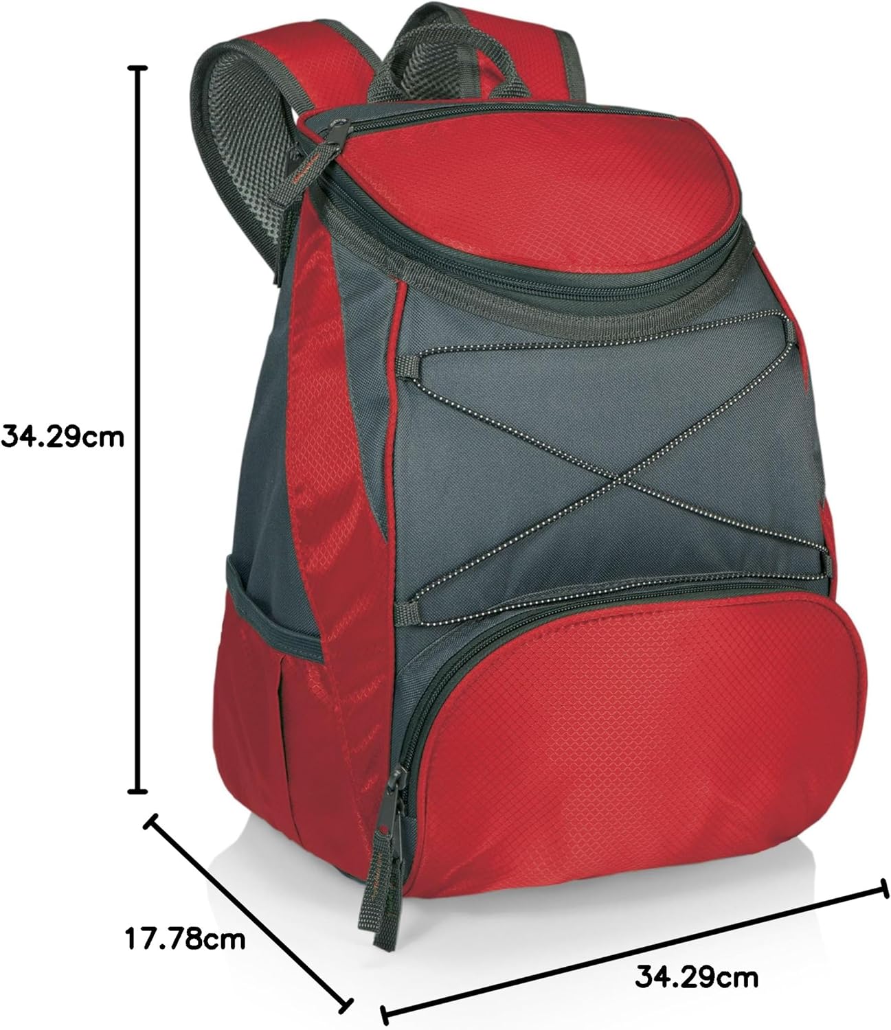 ONIVA - a Picnic Time brand PTX Backpack Cooler, Soft Cooler Backpack, Insulated Lunch Bag, (Black with Gray Accents)
