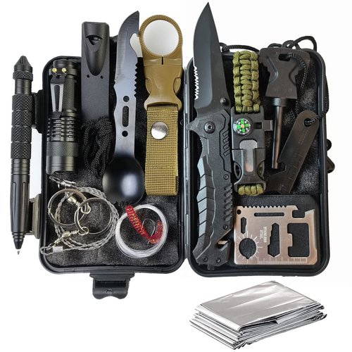 Outdoor Camping Survival Gear and Equipment, Survival Kits Fishing Hunting, Birthday Gifts for Men Dad Him Husband Boyfriend Teen Boy Camping Hiking