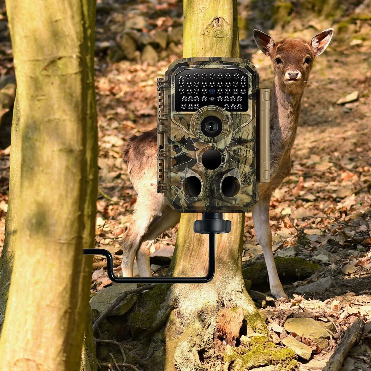 Aifiuroo 3 Pack Trail Camera Mount, 360 Swivel Adjustable Durable Steel Construction Camera Tree Mount Screw in Holder for Hunting, Excellent Material and Easy to Install