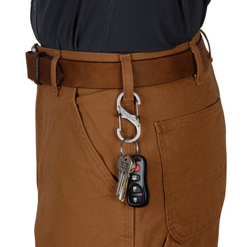 Nite Ize S-Biner SlideLock Stainless Steel - Secure Key Holder Carabiner with SlideLocks - Key & Keychain Organizer - Lockable Carabiner for Daily Use - Size 3, Stainless (4 Pack)