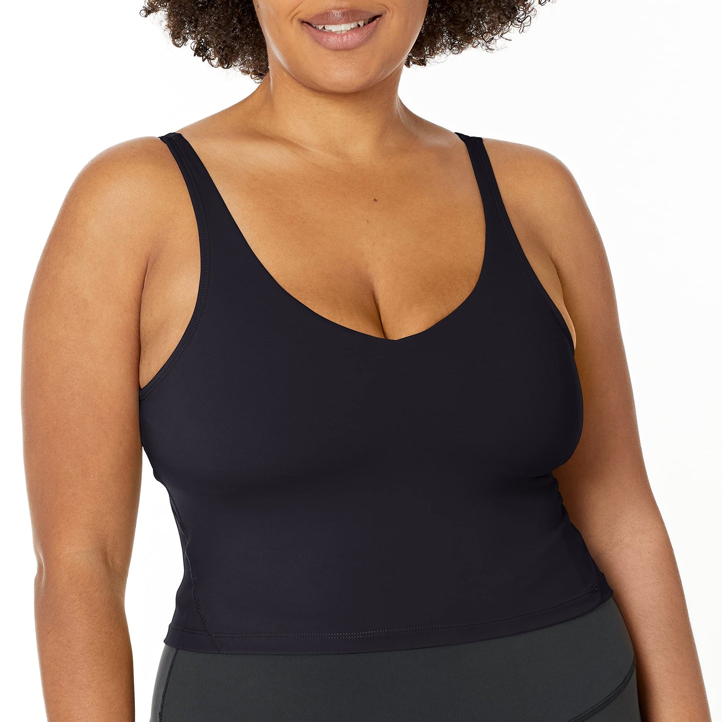 Women’s Longline Sports Bra Wirefree Padded Medium Support Yoga Bras Gym Running Workout Tank Tops (Black, XX-Large)