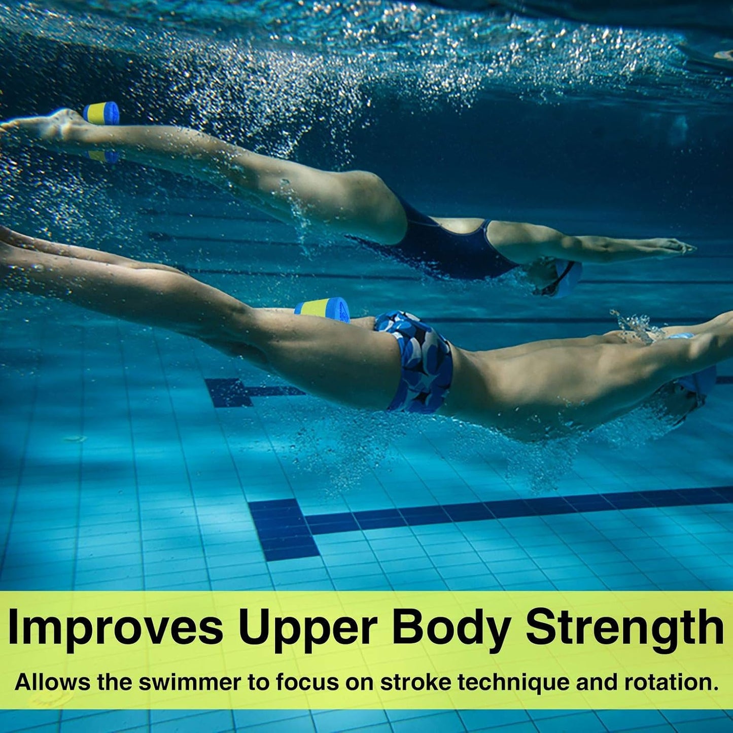 Water Gear Pull Float - Pool Training Aid - Improve Upper Body Strength - Soft and Comfortable - Aquatic Workout and Exercise -