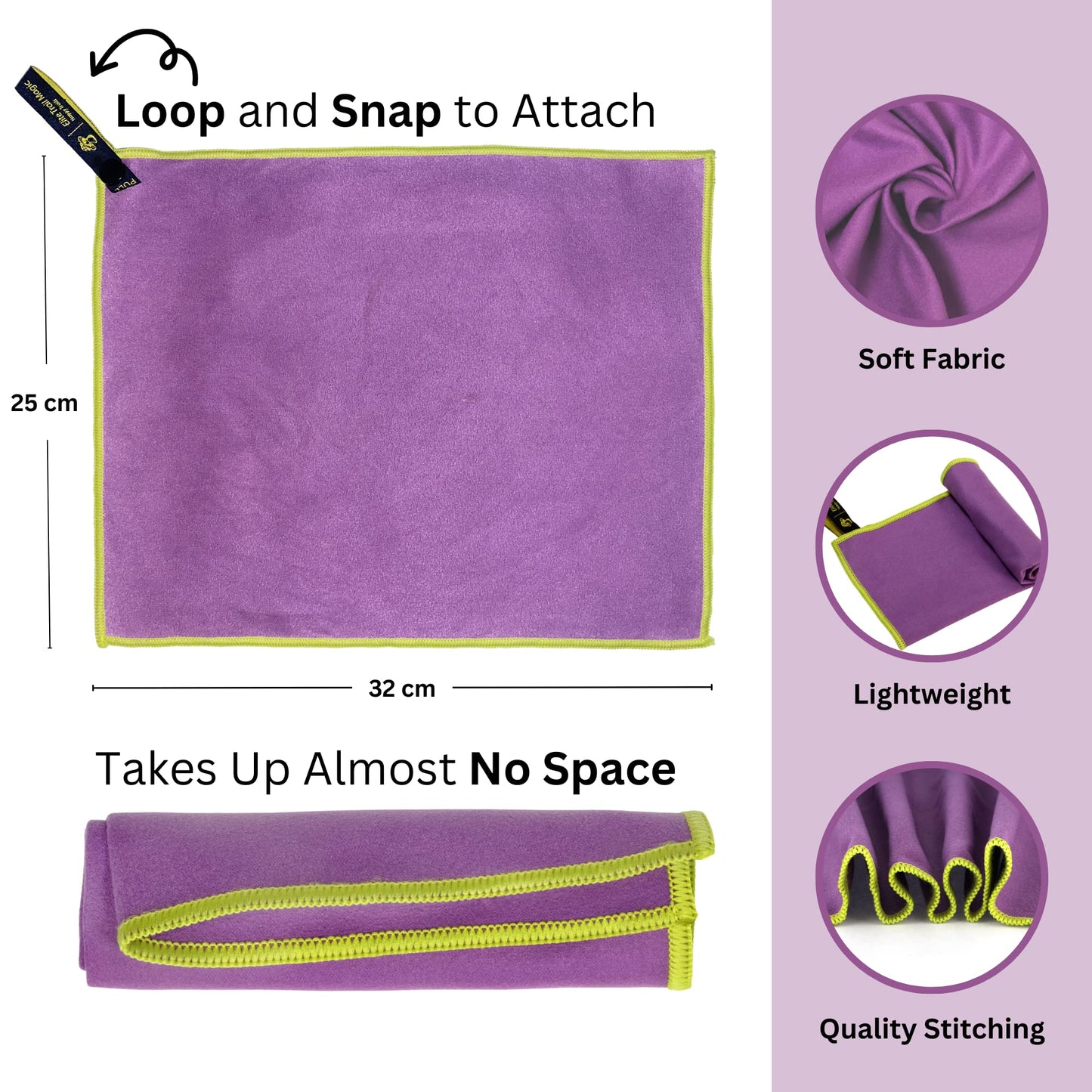 Elite Trail Magic Backpacking Ultralight Quick Dry Microfiber Soft Fast Drying Hand and Face Towel Wash Cloth Camping Yoga Hiking Active Lifestyle Small