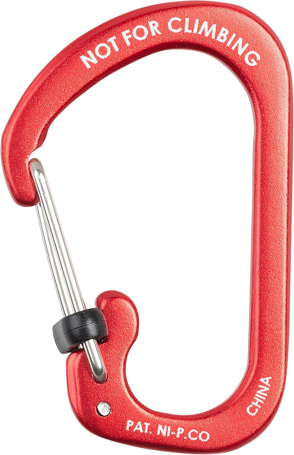 Nite Ize Size-3 S-Biner SlideLock Carabiner, Locking Carabiner Key Chain, Aluminum, Red