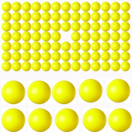 Lambid 100 x 68 Caliber Self Defense Balls, Reusable 68 Cal Nylon Plastic Projectiles Compatible for Byrna SD/LE and T4E HDR68/ HDS68/HDX68/ HDB68 (100, neon Yellow, 68 Cal)