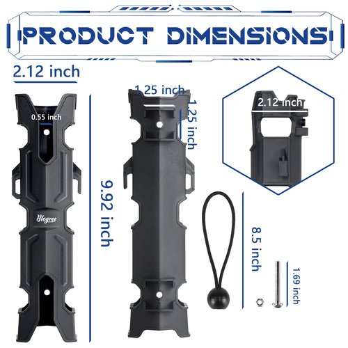 MECHA-X 4PCS Rod Holder for Boat,Wall Mounted Boat Rod Holders for Fishing,Fishing Tube Rod Holder for Boats,Garage,Cooler,Trailer,Pole Holders Side Mount for Storage with Scews & 8 Ball Bungees