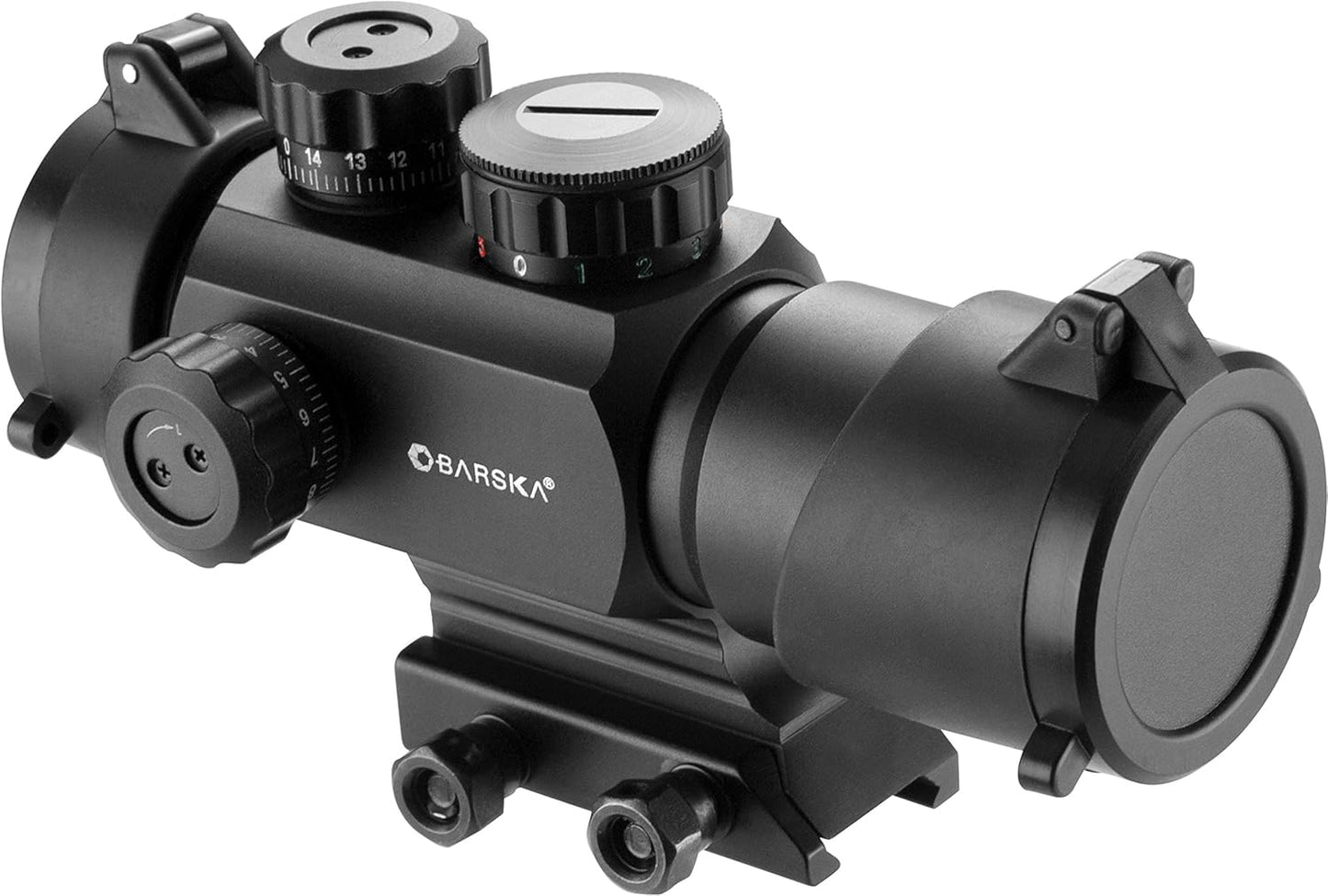 Barska AC12176 1x35 Red Dot Rifle Scope Illuminated Red/Green Multi Reticle with Mount, Matte Black