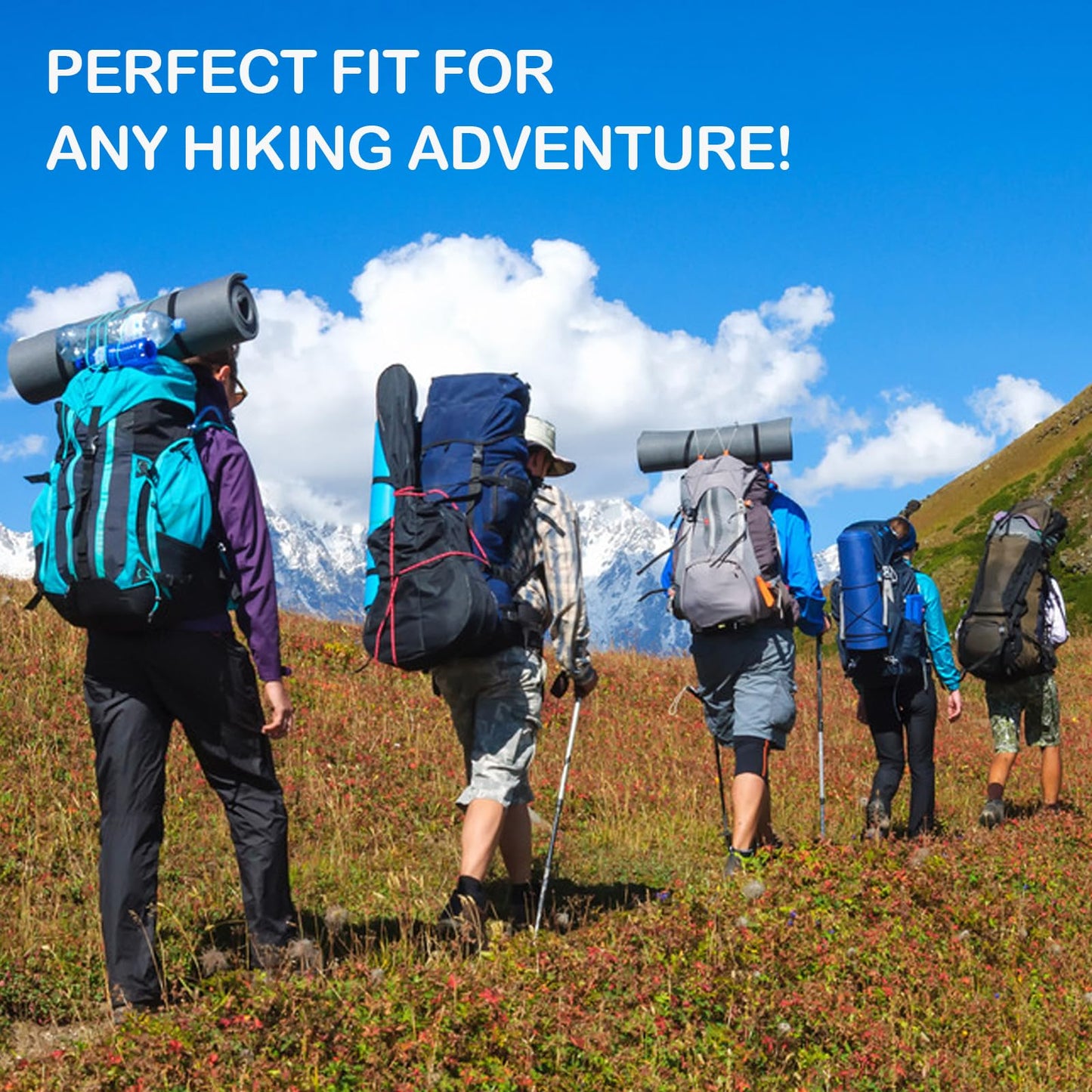 6Pcs Trekking Pole Tips Replacement - Rubber Feet for Hiking Poles Tips, Walking Sticks Tips Accessories, Fits Most Standard Trekking Poles, Walking Sticks Shock Absorbing(11mm Hole Diameter)