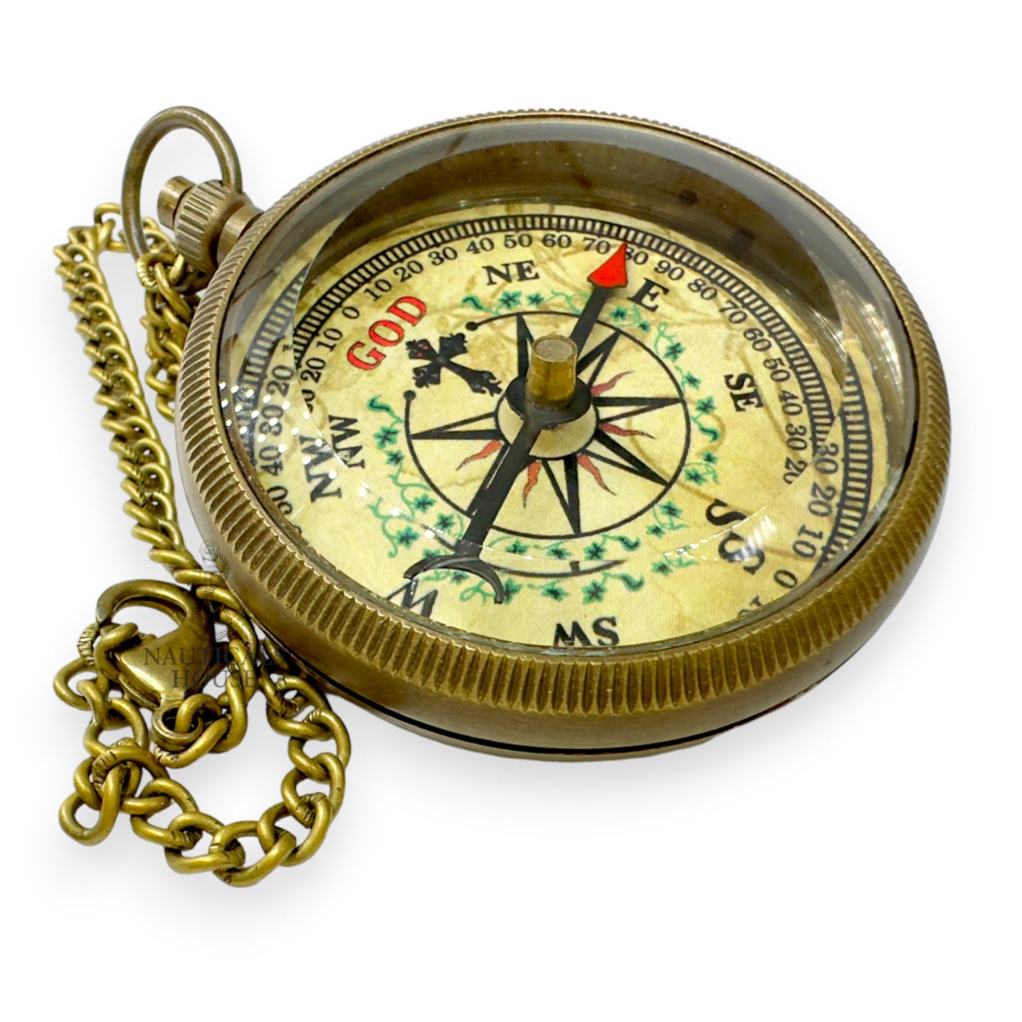 God’s Compass – Engraved Brass Compass with Leather Case, Inspirational Christian Religious Gift (Psalm 32:8), Perfect for Graduation, Baptism, Confirmation, Men & Women