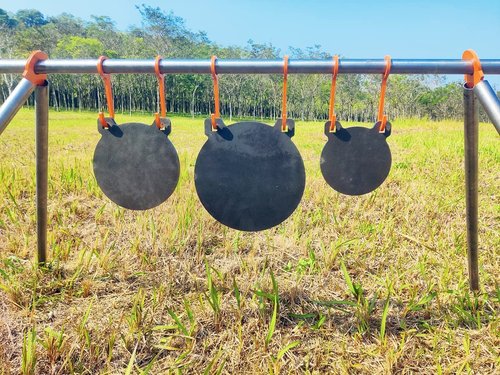 TOAAOT Steel Targets for Shooting, 1/2 Inch Thick Rifle Rated AR500 Metal Gong Silhouette Target for Precision Shooting