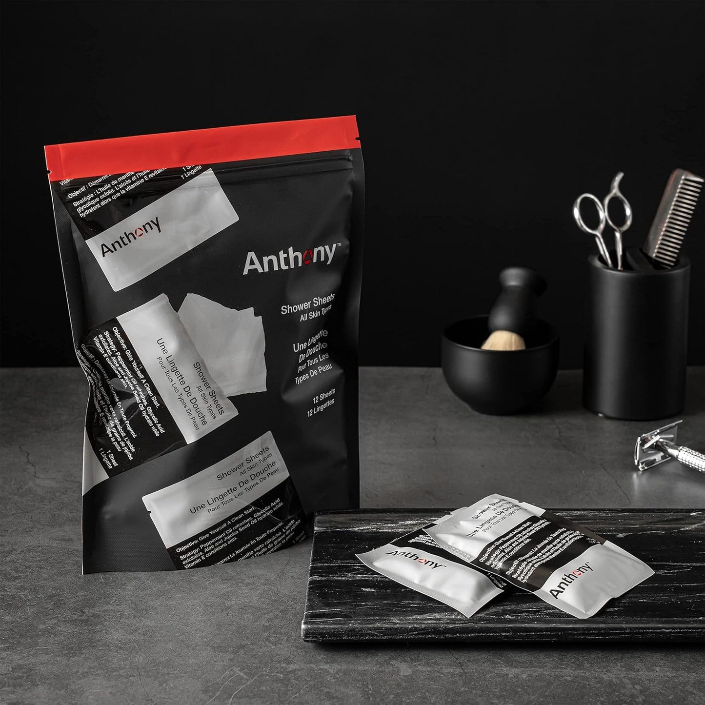 Anthony Body Wipes for Adults Bathing, Post Workout, & A Must Have Camping Personal Care Product – Travel Shower Wipes No Rinse Body Wash – Disposable Wash Cloth Towelettes 12 9”x12.5”