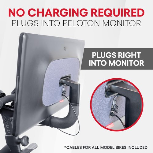 Dual Bike Fans with Phone Tray for Peloton Bike - All-Metal Phone Holder - No Batteries Required - Accessories for Peloton Bike