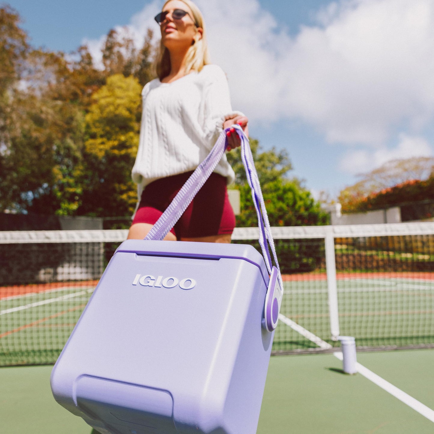 Igloo Lilac Breeze 11 Qt Tag-Along Too Strapped Picnic Style Cooler