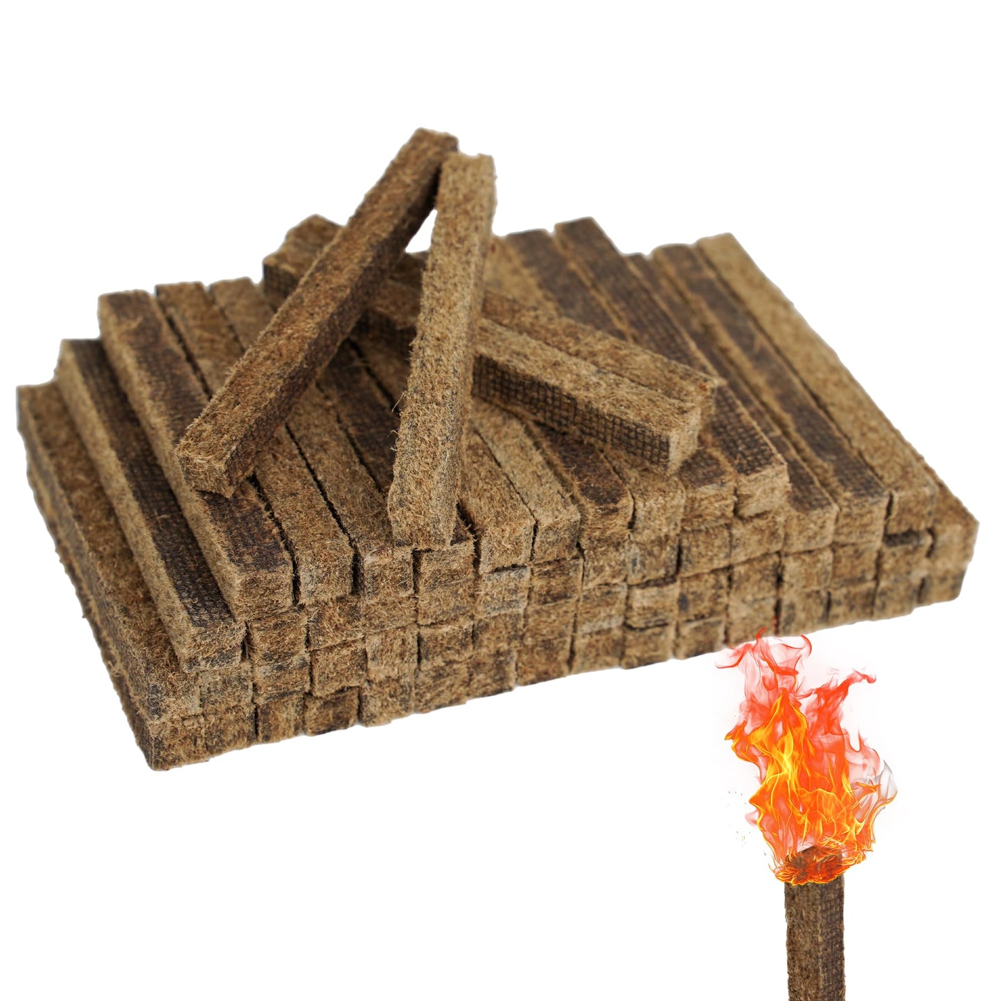 HZCGJMY 60Pcs Fire Starters Sticks Waterproof Firestarters for Outdoor Fire Pit Camping Fire Starter Charcoal Starters for Wood Stove, BBQ Grills, Bonfires, Easy to Light