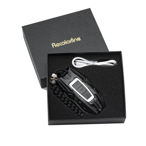 RECOLORFINE Mini Stun Gun with LED Flashlight (Black)