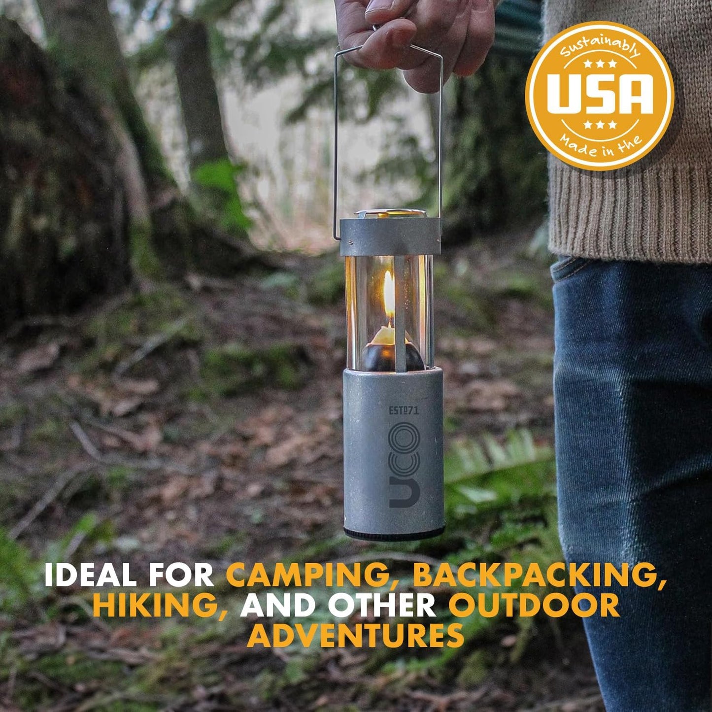 UCO 12-Hour Natural Beeswax Long-Burning Candles for UCO Candle Lanterns and Emergency Preparedness, Made in USA