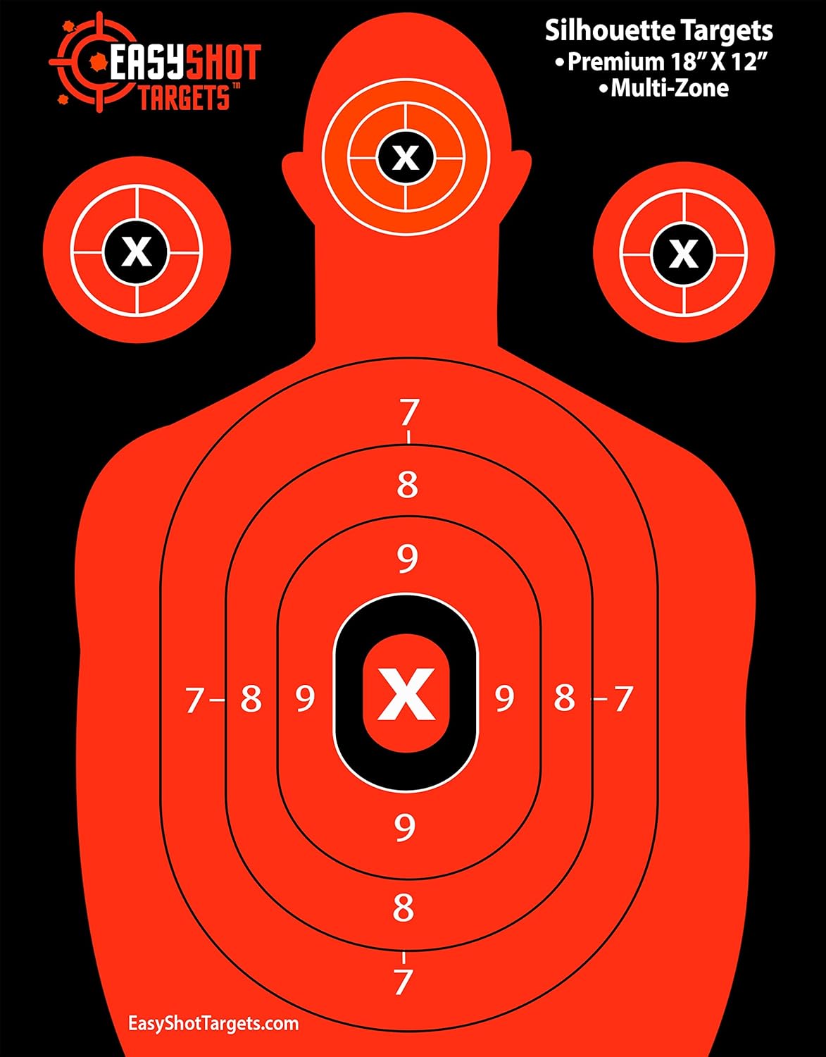 Shooting Targets 12 x 18inch Targets Highly Visible Neon Silhouette Paper Targets Heavy-Duty Paper Targets for Shooting in Short and Long Range Hunting Practice