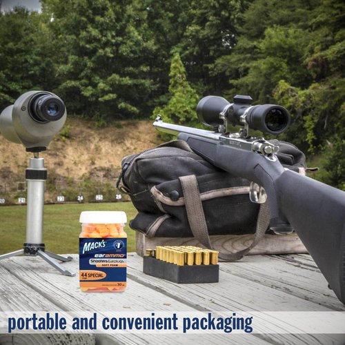 Mack's Ear Ammo Shooting Ear Plugs - Soft Foam, 44 Pair - Shooting Ear Protection for Hunting, Tactical, Target, Skeet and Trap Shooting | Made in USA