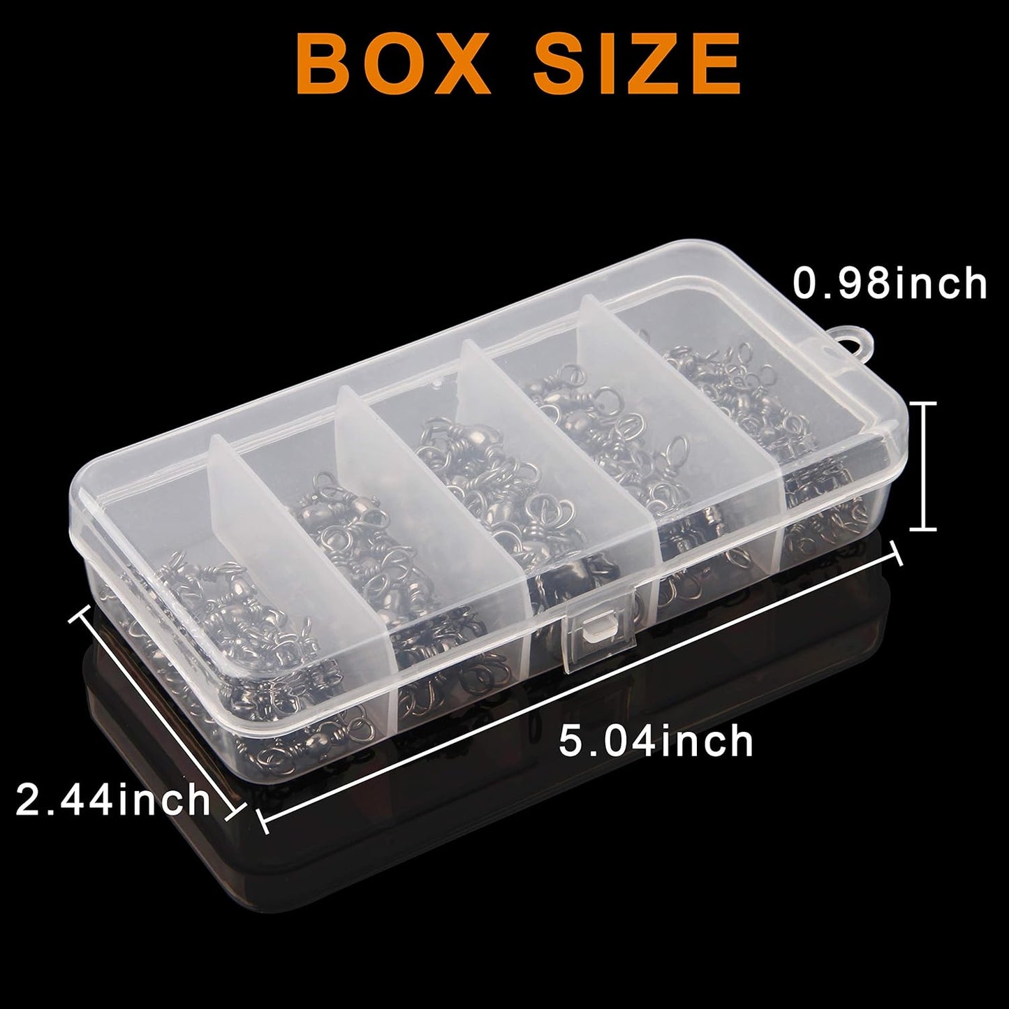 3 Way Swivels Fishing Kit 120pcs Heavy Duty Three Way Fishing Swivels Crossline Barrel Swivels Tackles T-Shape Fishing Line Connector Catfish Rig Triple Swivels for Saltwater Surf Fishing Rig