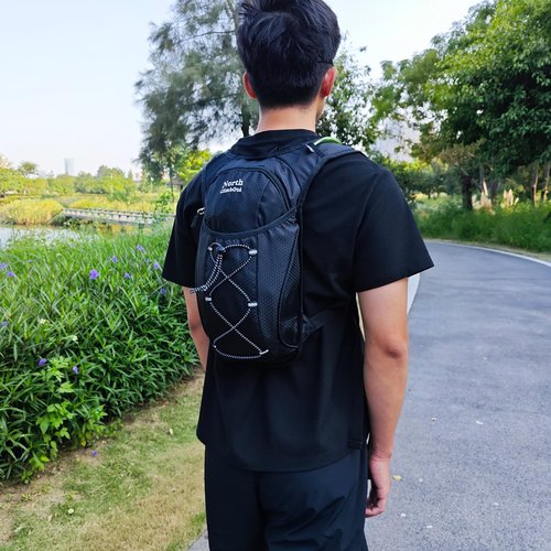 NorthClimbOtd Reflective Water Hydration Backpack, Hiking Hydration Backpack, Hydration Bag with 2L Water Bladder High Flow Bite Valve, for Running, Biking, Climbing, Festival Rave for Men Women