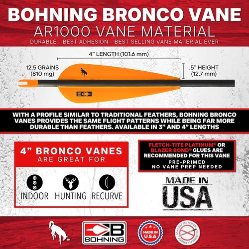 Bohning 10501WH4 Killer Vane 4" White 36Pk