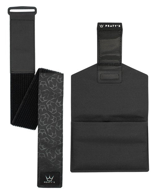 Peaty's Holdfast Trail Tool Wrap - Super Secure, No Slip or Rattle, Modular Design, Waterproof, Storage Frame Bag with Zip Pouch Pocket, Fits Anywhere, For MTB Road Gravel Ebike Mountain Bike - Black