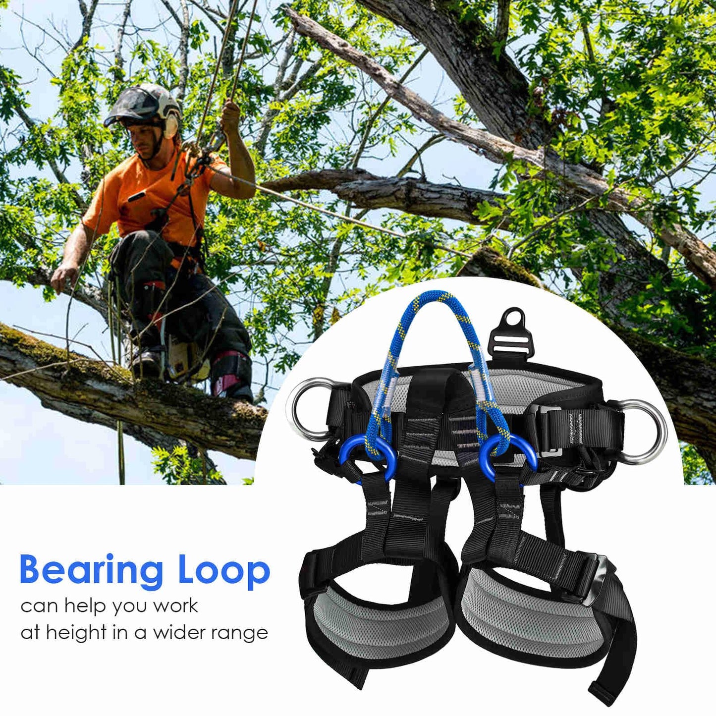 HandAcc Climbing belts, Thicken Professional Large Size Safety Seat Belts for Tree Climbing, Rescuing Work, Rappelling