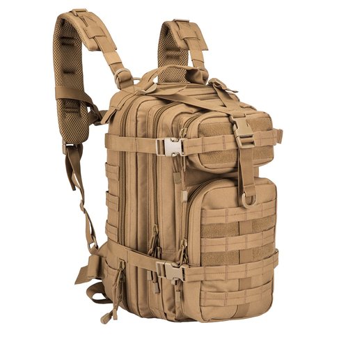 ZSearARMY Small Military Survival Backpack Tactical Hydration backpack for Hiking Riding (TAN)