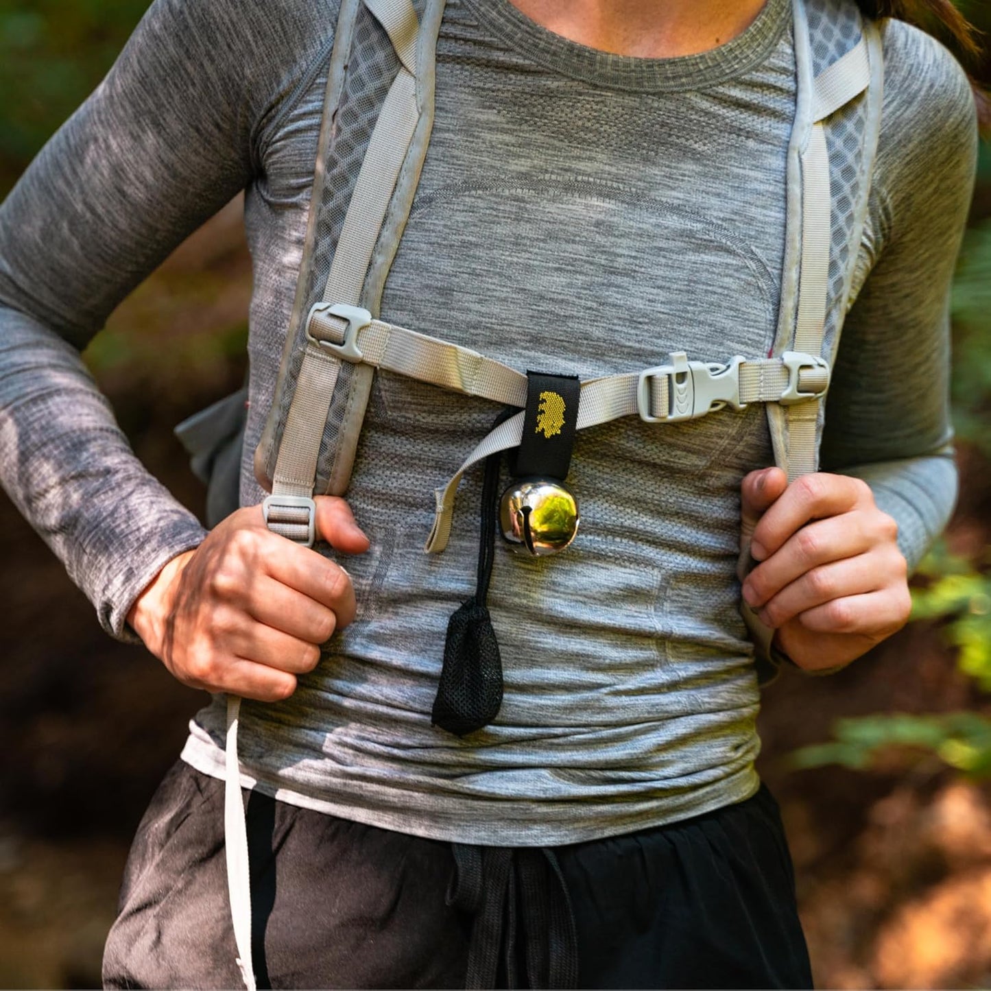 Coghlan's Magnetic Bear Bell with Silencer, Silver - Hiking Safety Gear for Wildlife Alert, Adjustable Strap, Easy Magnetic Silencer, Perfect for Camping, Backpacking, and Outdoor Adventures