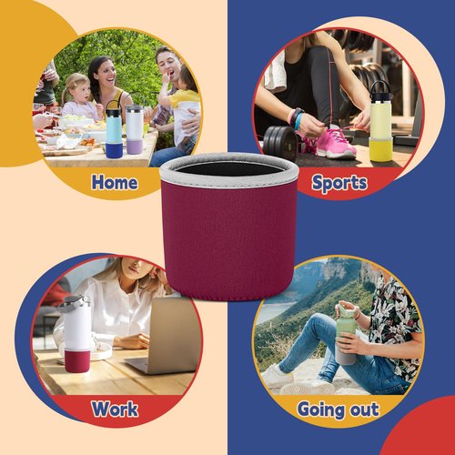 Playexen Neoprene Water Bottle Boot, 2.7" - 3.1" Washable Tumbler Sleeve Cover, Universal Bottle Bottom Protector Compatible with 0'wala 19-24 oz, S'tanl-ey 20-40 oz