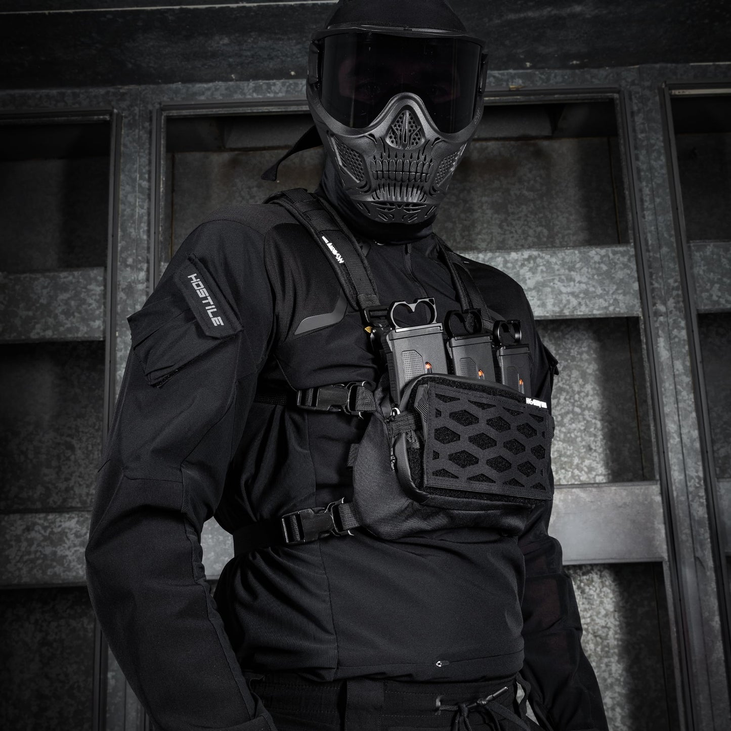 HK Army Hostile Sector Chest Rig - MOLLE Tactical Airsoft Vest (Black)