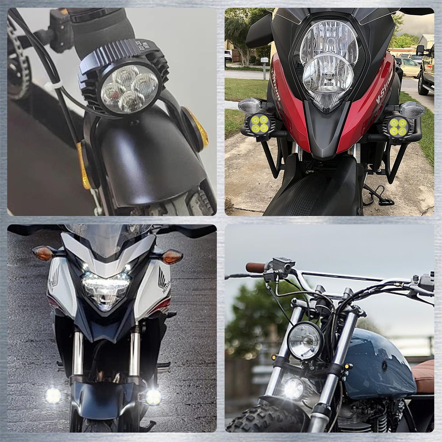 E-Bike Front Lights with Horn for Scooter, 36-60V Alloy Waterproof Lamp 12W Electric Scooter Led Lamp with Bell