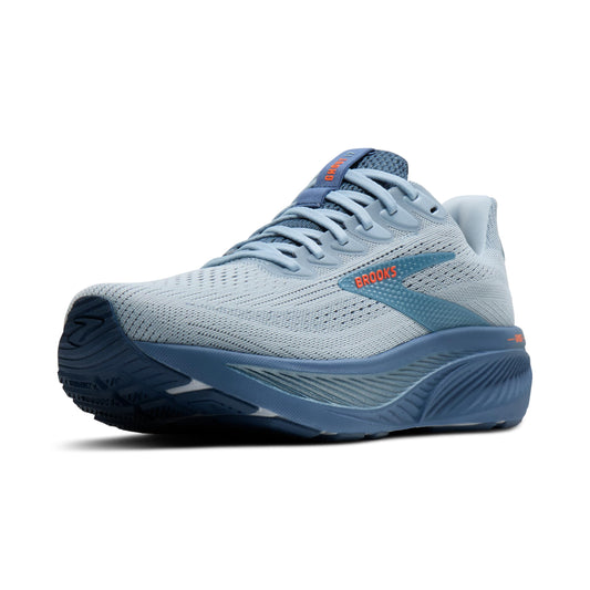 Brooks Men’s Ghost 17 Neutral Running Shoe - Skyway/Moonlight/Orange - 10 Medium
