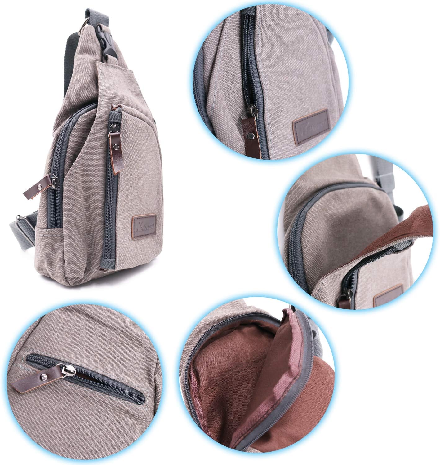 Kalevel Outdoor Travel Crossbody Backpack Casual Shoulder Chest Bag Men Women