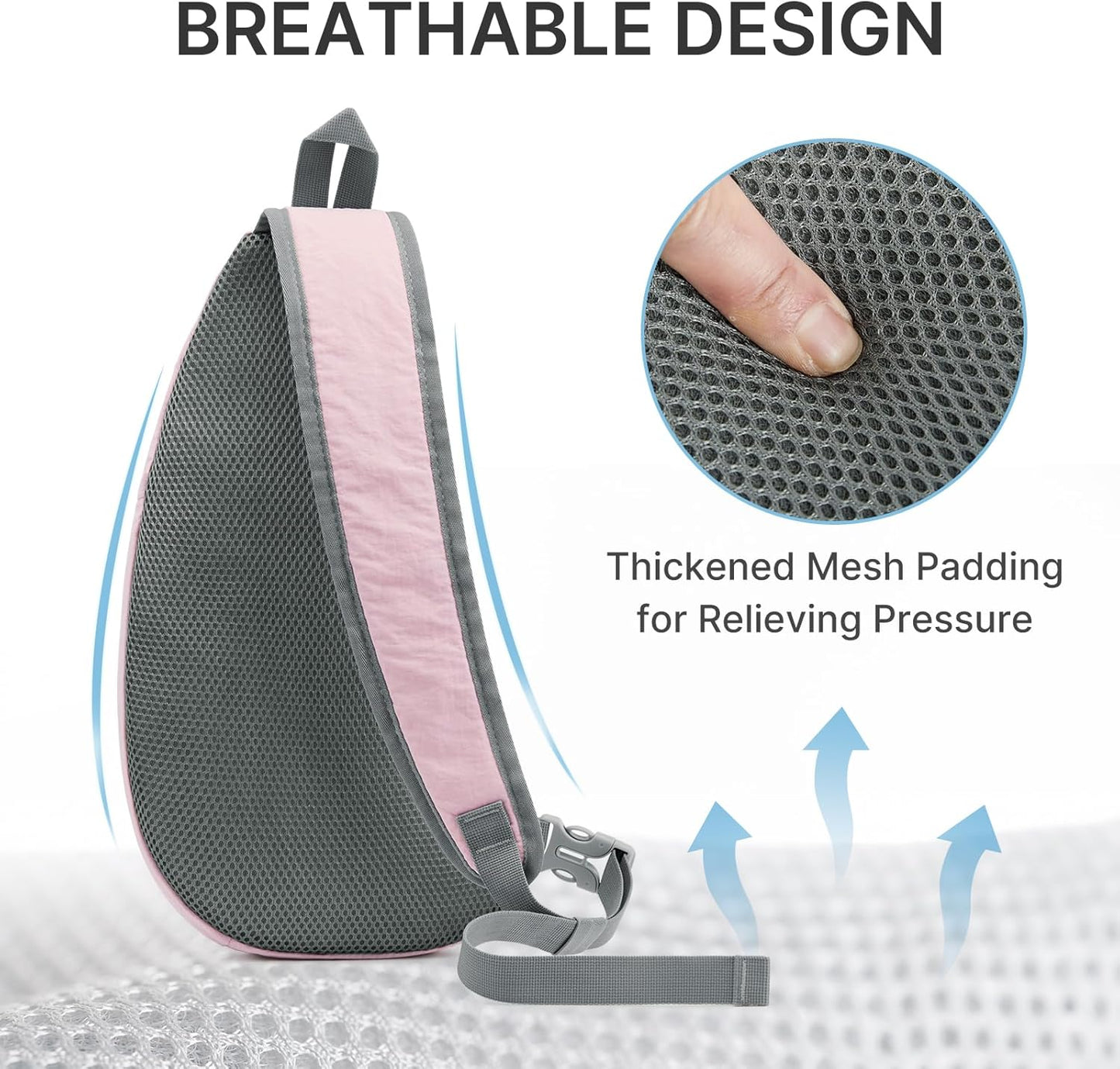 G4Free Sling Bag for Men Women, Small Crossbody Backpack Lightweight Chest Shoulder Bags for Travel, Outdoor and Sports (Black)