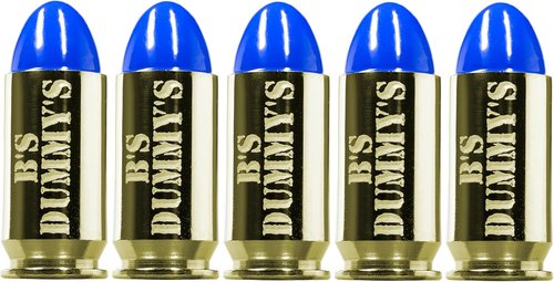 B's Dry Fire Snap Caps - A.K.A. B's Dummy's - Dummy .45 ACP Training Caps (5 Pack) (Blue Brass)