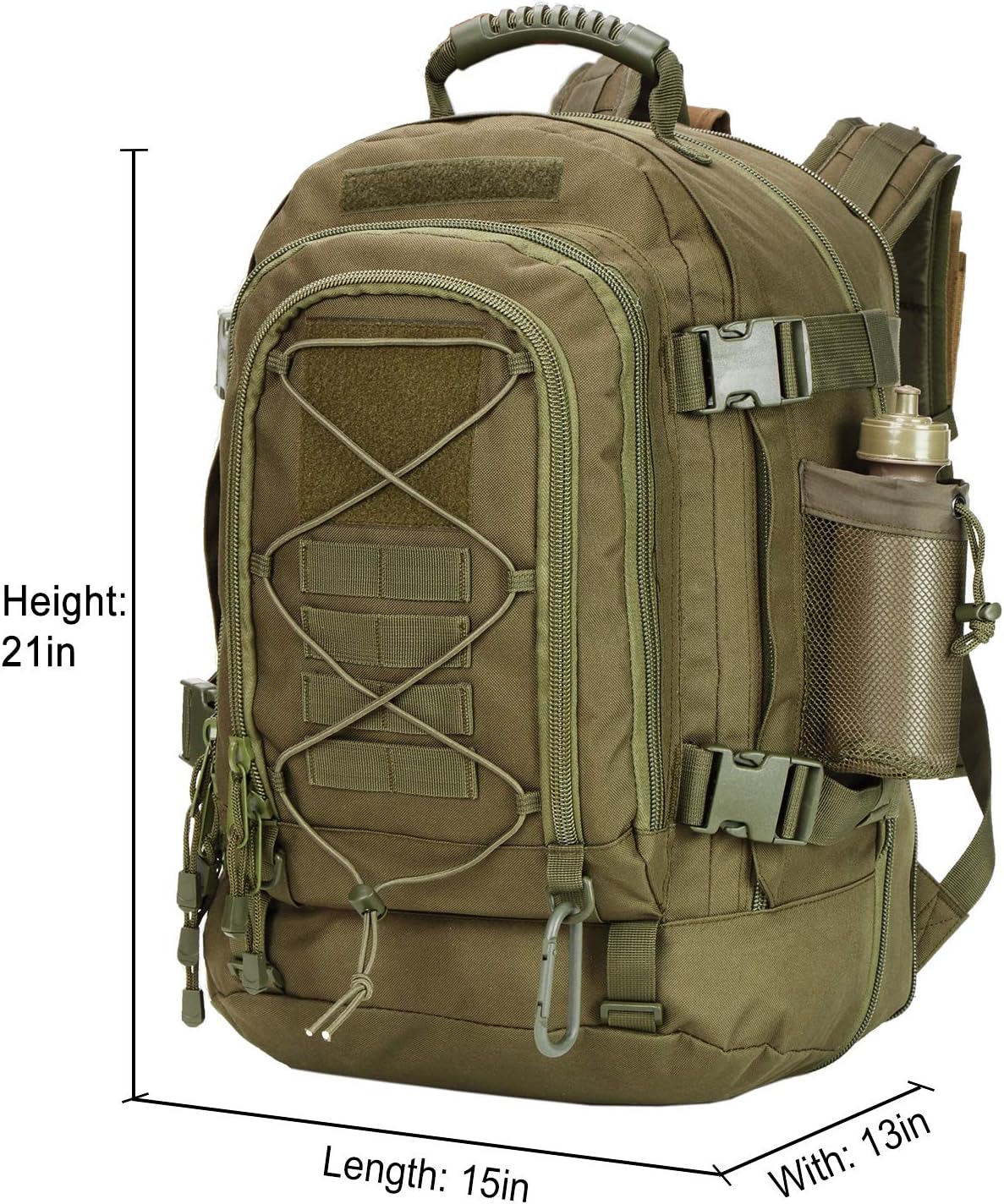 Greencity 3 Day Tactical Backpack Large Capacity Army Molle Bag Expandable Hiking Camping Hunting