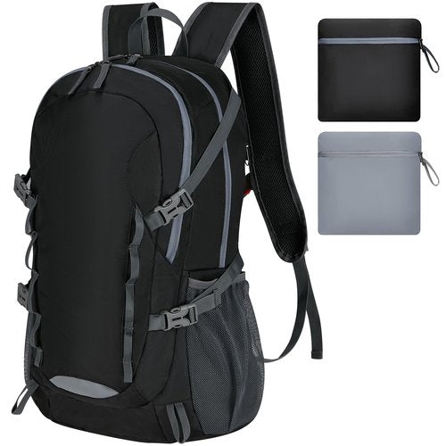 TREKKIN PLUS Travel Hiking Backpack 40L Ultra Lightweight Camping Packable for Men Women Water Resistant Portable Daypack（Black）