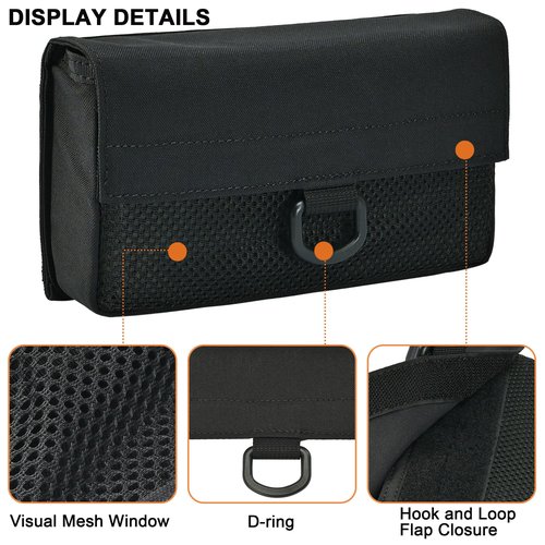 Tactical Bag Insert Pouch, tactifans Modular Admin Pouch Mesh Windowed Backpack Organizer Insert Flap Closure Hook and Loop Organizer Backpack Accessories