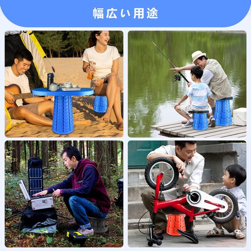 ZTMT Folding Stool Upgradeable Folding Stool 440lb Load Capacity 2-in-1 Lightweight Portable Stool with Table Easy to Fold Outdoor Office, Picnic, Garden, BBQ, Party, Leisure Camping