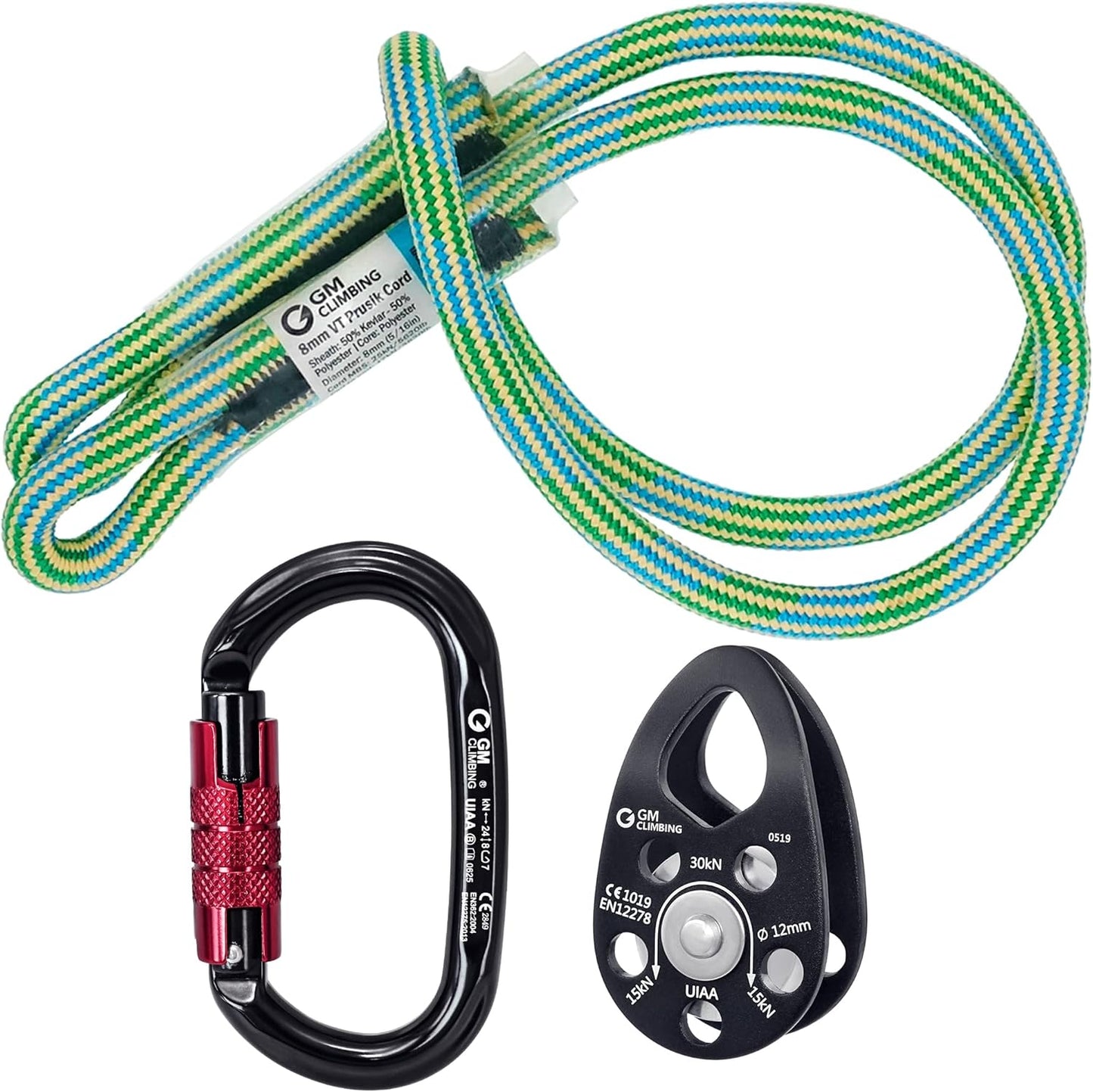 GM CLIMBING Swing Cheek Micro Pulley 30kN CE UIAA Certified