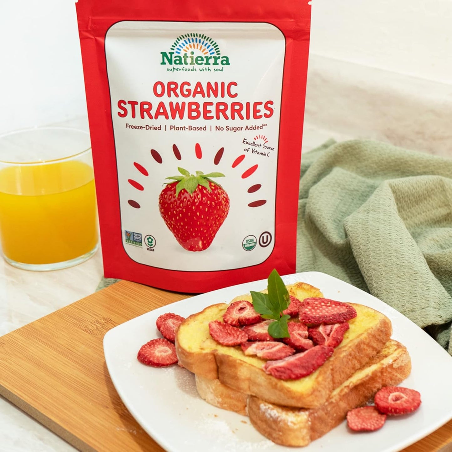 Natierra Nature's Organic Freeze-Dried Bananas | Gluten Free & Vegan | 2.5 Ounce (Pack of 3)