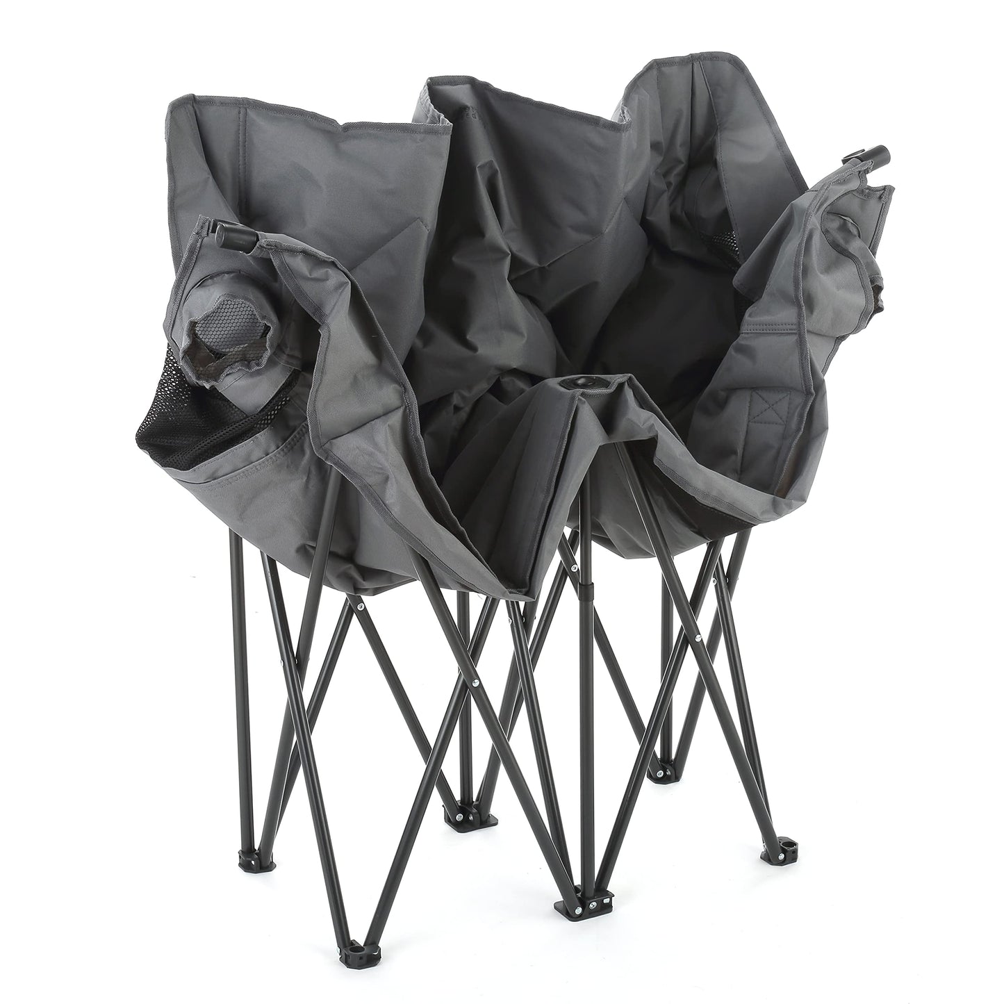 ARROWHEAD OUTDOOR Portable Folding Double Duo Camping Chair Loveseat w/ 2 Cup & Wine Glass Holder, Heavy-Duty Carrying Bag, Padded Seats & Armrests, Supports up to 500lbs, USA-Based Support