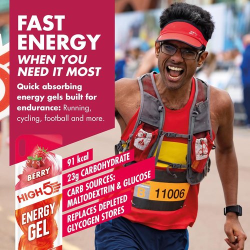 Energy Gel Quick Release Energy On The Go From Natural Fruit Juice (Berry, 20 x 40g)