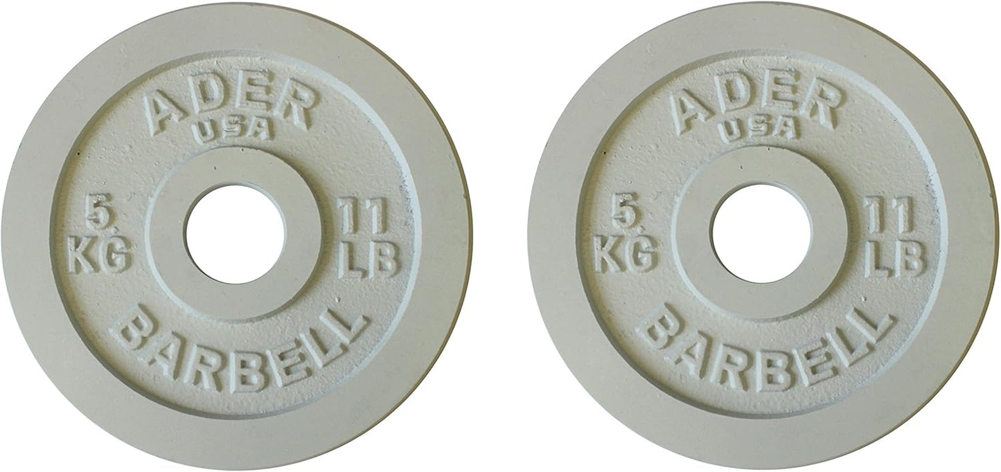 Precision Color Olympic Weight Plates - Ader 1 KG Metal Plates for Strength Training