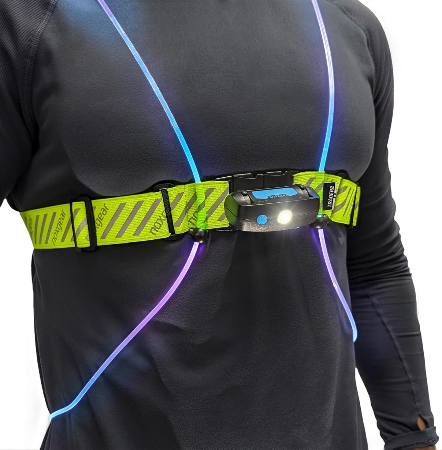 Tracer2 Multicolor Reflective Running Vest | Rechargeable Ultra-Bright Lights for Safety