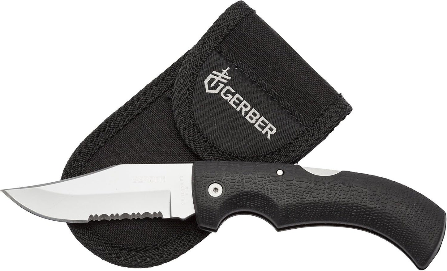 Gerber Gear Gator Folding Pocket Knife with Gator Grip for Gardening, Survival, Hunting, Camping and Bushcraft