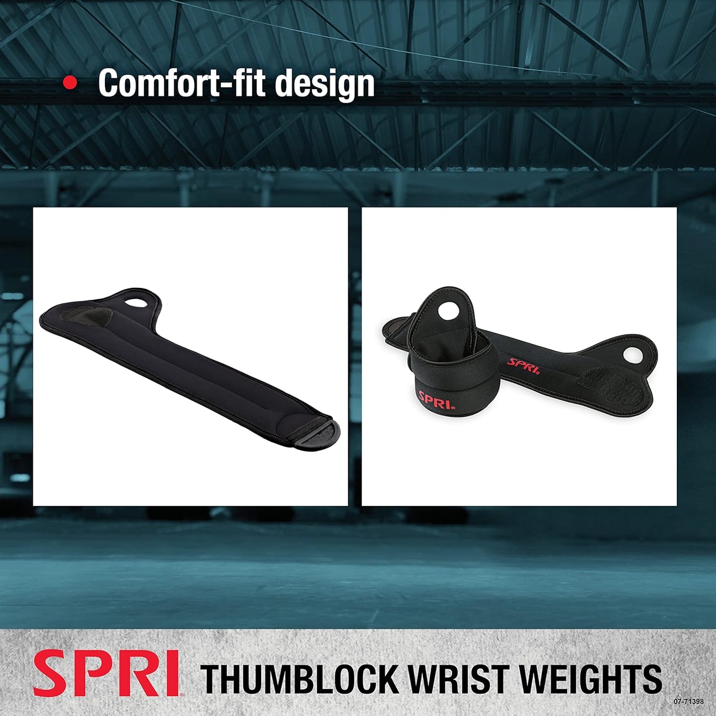 Wrist Weights Set for Arm Training - SPRI Thumblock Weights for Men & Women (2lb/4lb)